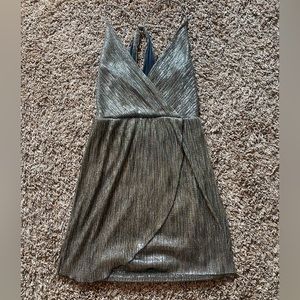 Express Black and Gold Metallic Mini Dress